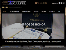 Tablet Screenshot of encuadernacionescarfer.com